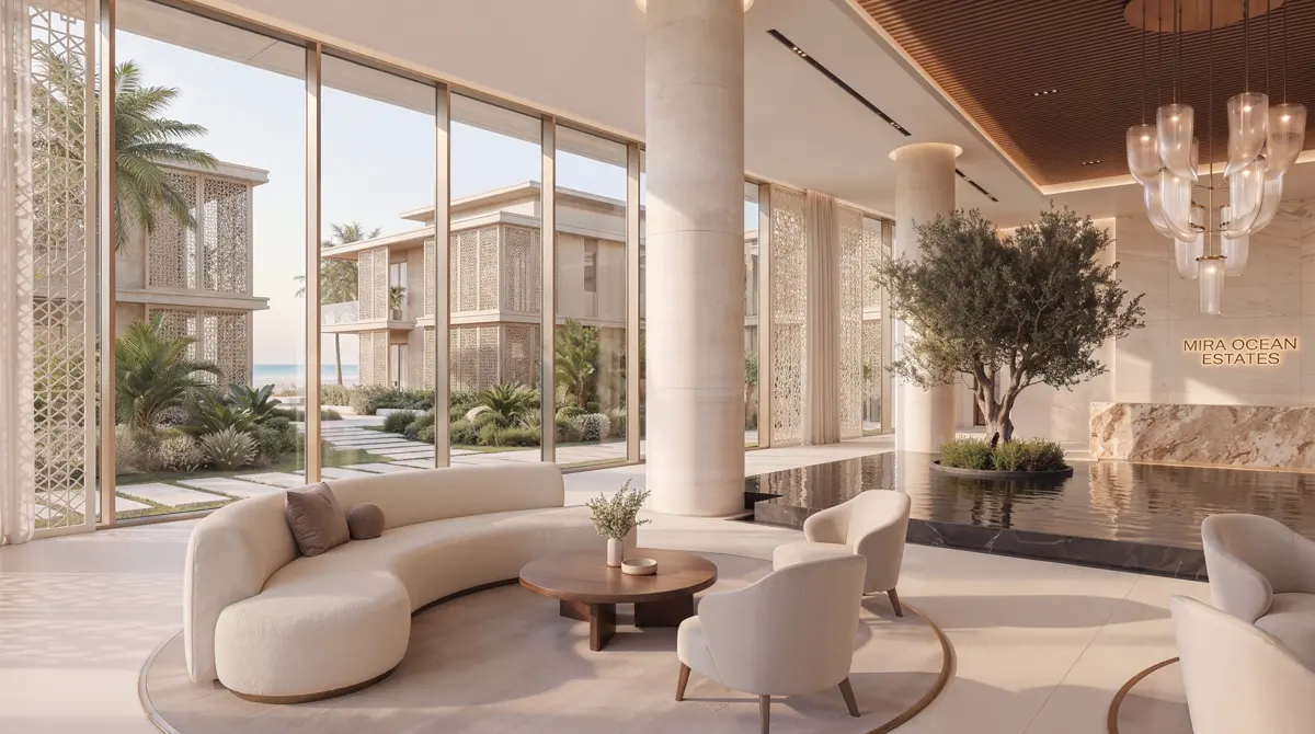 Lounge looking out to the residences