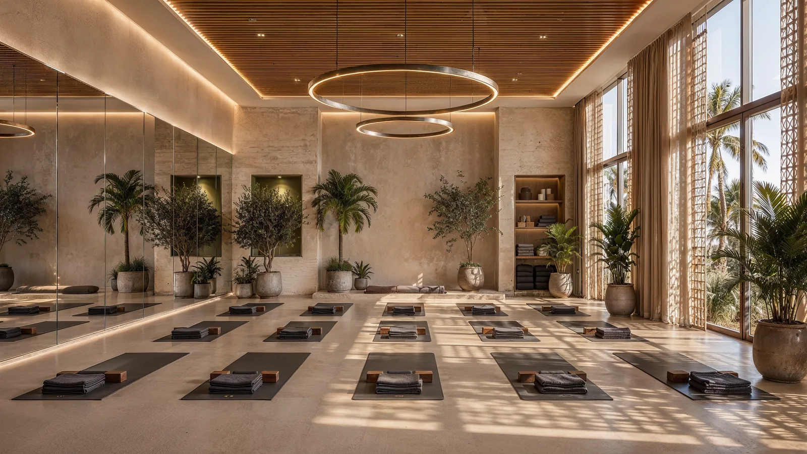 Spa relaxation lounge beside the pool